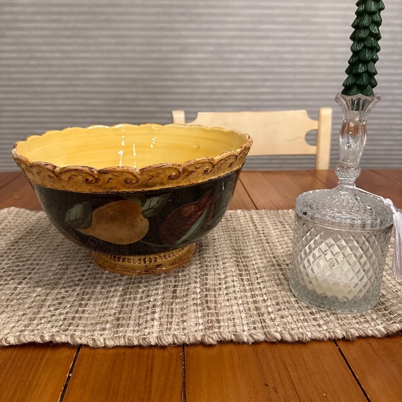 Raymond Waites Pompeii Serving Dish Bowl Certified International Large Bowl